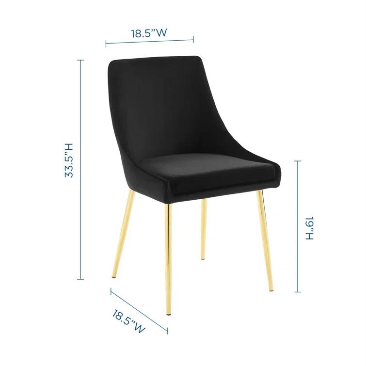Modway Modway Viscount Performance Velvet Dining Chairs (Set of 2)