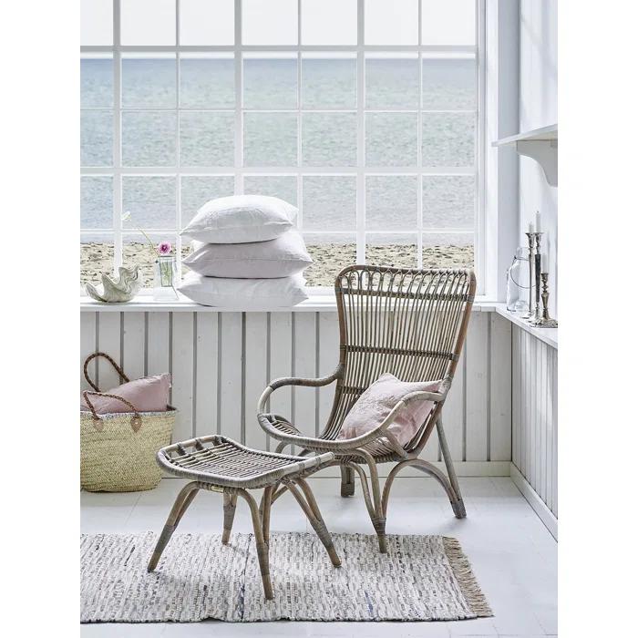 Monet Highback Rattan Lounge Chair and Footstool