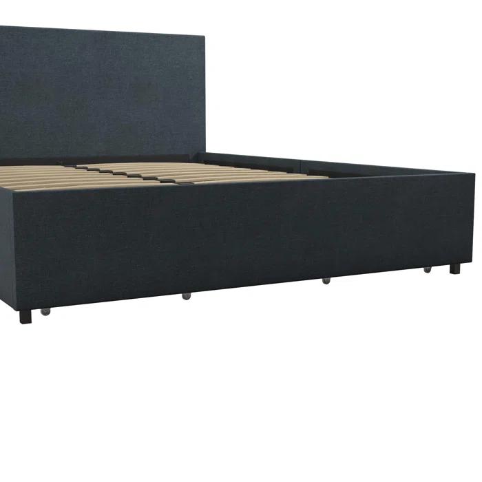 Novogratz Kelly Upholstered Unfinished Platform Storage Bed
