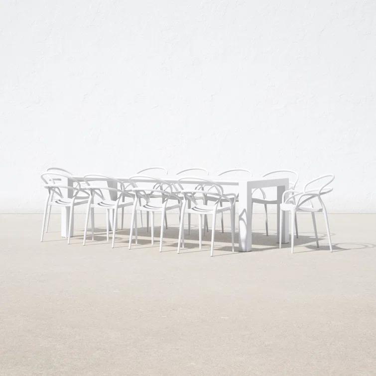 Comet 118'' Rectangular 10 - Person Outdoor Dining Set