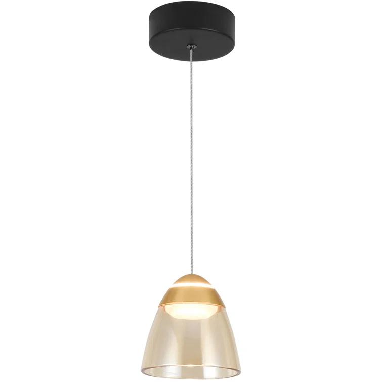 VONN Lighting Roma 5-in 100-277V 1-Light ETL Certified Integrated LED Height Adjustable Pendant Lighting