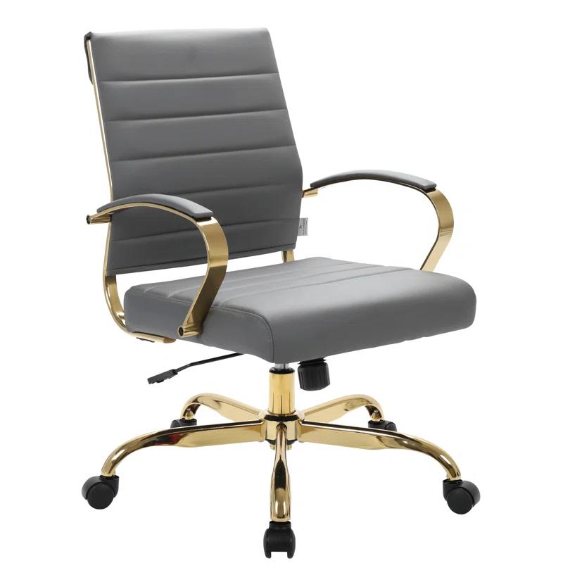 Everly Quinn Naudain Leather Office Conference Chair Modern Executive Meeting Room Chairs