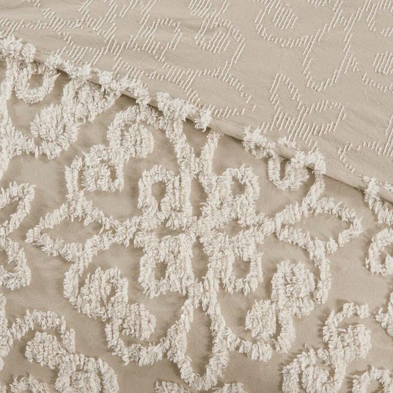 Kelly Clarkson Home Emberly Tufted 100% Cotton Sateen Coverlet Set in Farmhouse Style