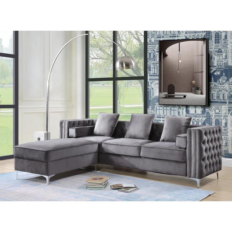 Orren Ellis 103'' Velvet Sofa