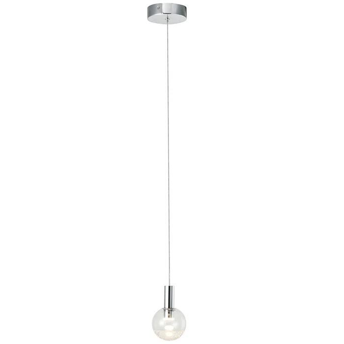 Sienna 5-in Integrated LED Height Adjustable ETL Certified Pendant Light with Globe Shade