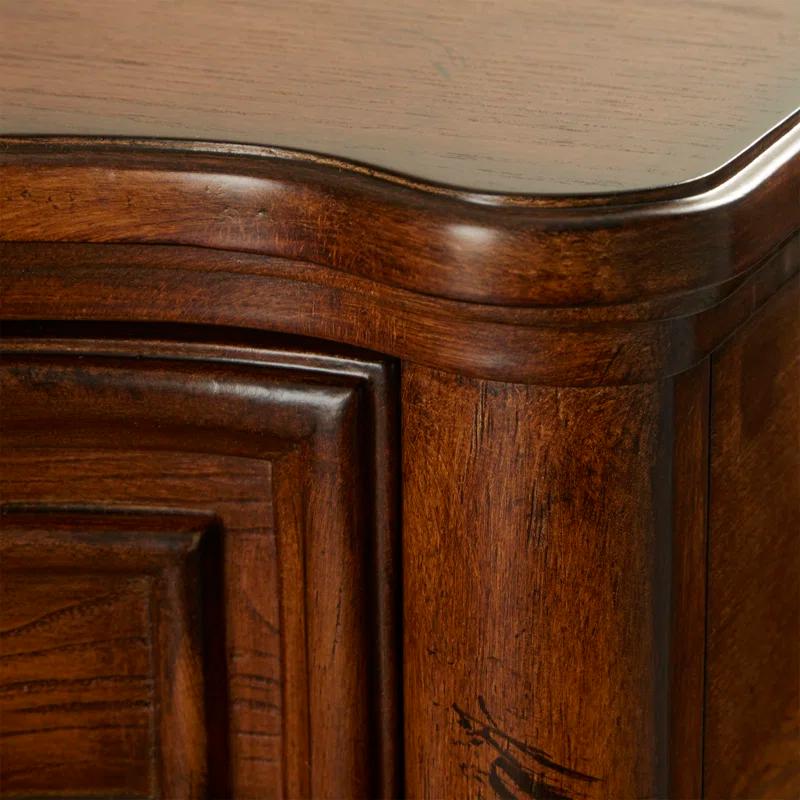 Vintage Oak 72" Console Table with Storage