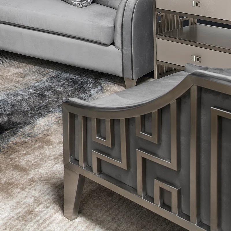 Michael Amini Roxbury Park Velvet Armchair