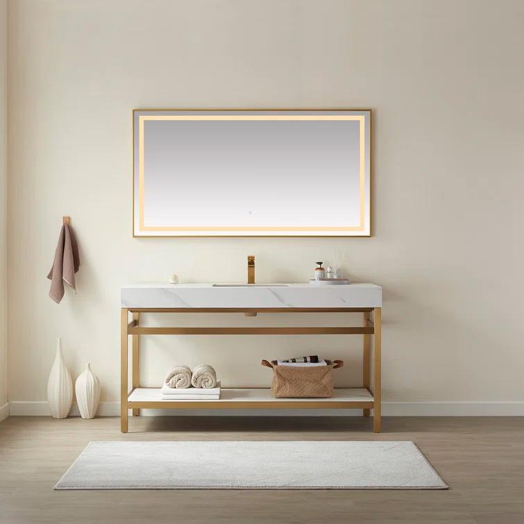 Vinnova 60'' Single Bathroom Vanity with Stone Top