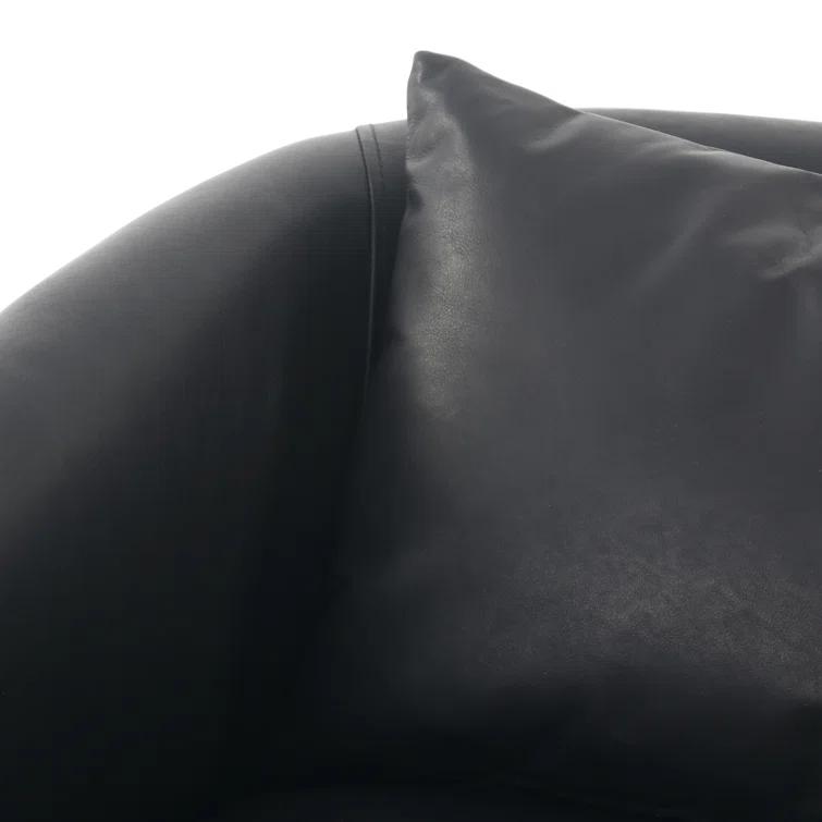 Paralimni Genuine Leather Swivel Armchair