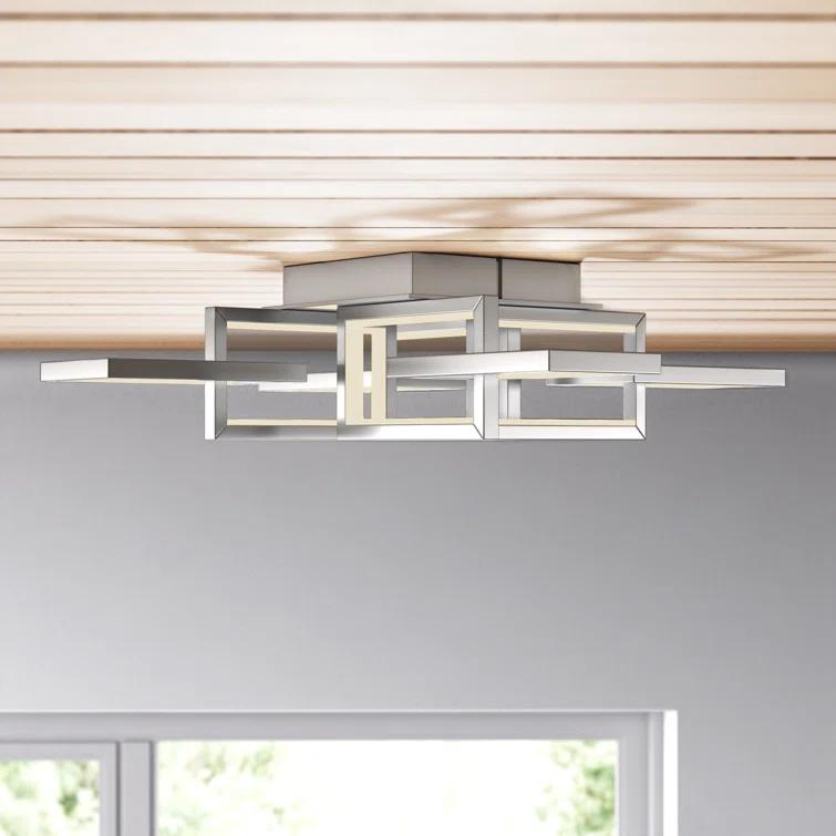 Sataria 8 - Light 29.25" Unique/Statement Geometric LED Flush Mount