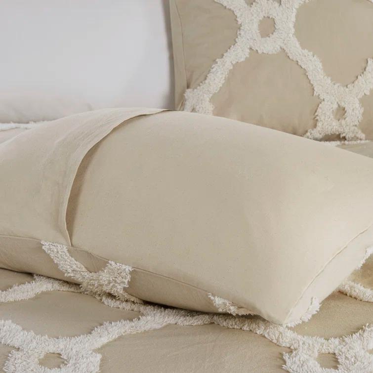 Pacey 3 Piece Tufted Cotton Chenille Comforter Set