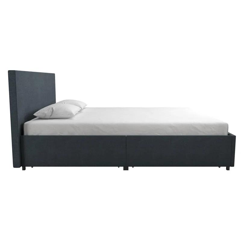 Novogratz Kelly Upholstered Unfinished Platform Storage Bed
