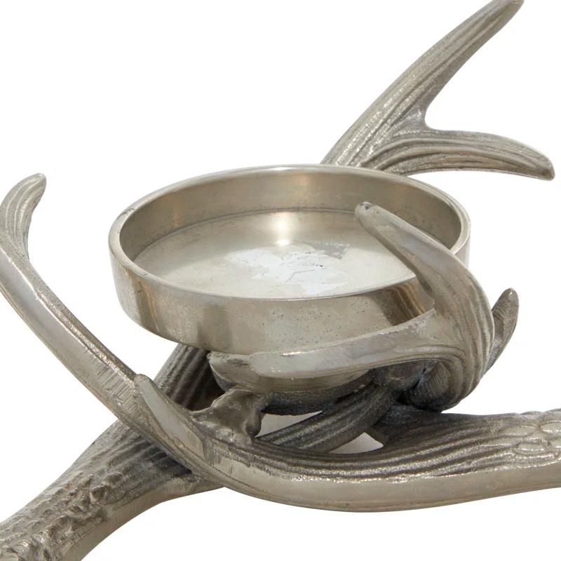 Aluminum Metal Antler Decorative Candle Holder