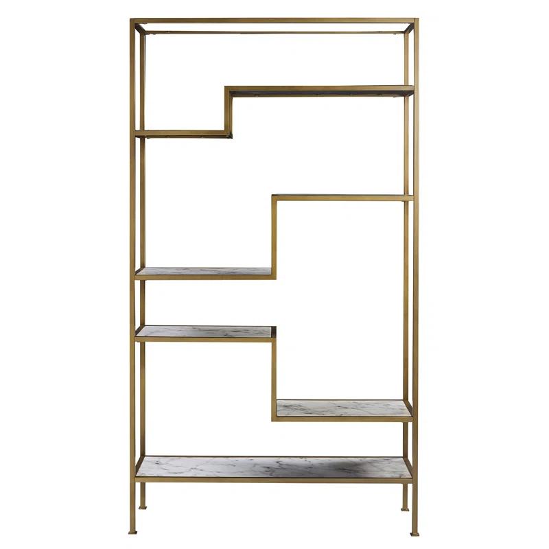 Mercer41 Carbone Marble-Look 5-Tier Display Bookcase Shelf