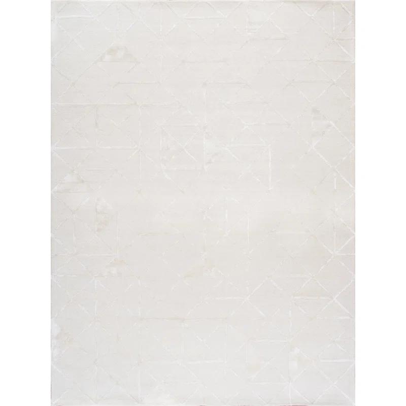 Hand Tufted Viscose Geometric Rug