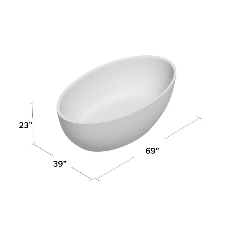 Freestanding Soaking Acrylic Bathtub