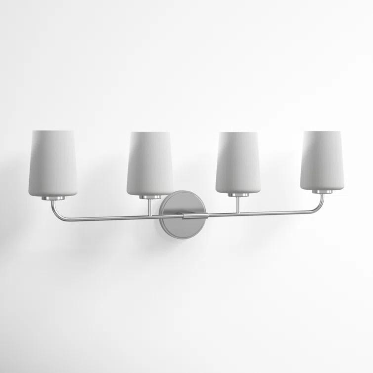 Fitz 4 Light Frosted Dimmable Vanity Light