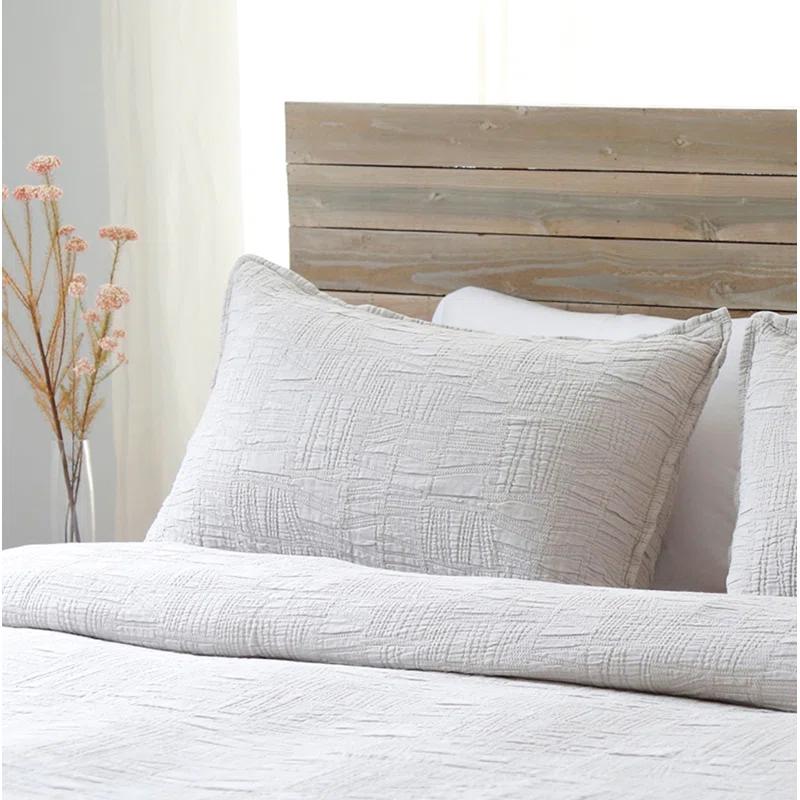 Harbour Cotton Matelassé Euro Sham by Pom Pom at Home - Taupe