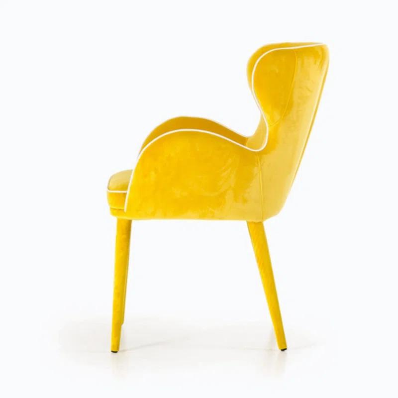 Fabric+Metal Upholstered Armchair