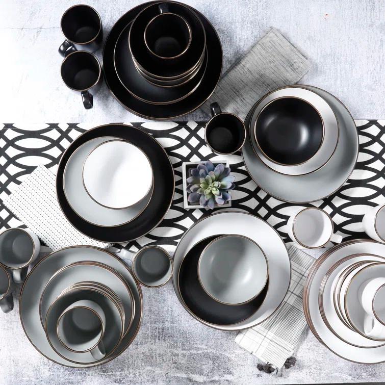 Gibson Home Rockaway Round Stoneware Dinnerware