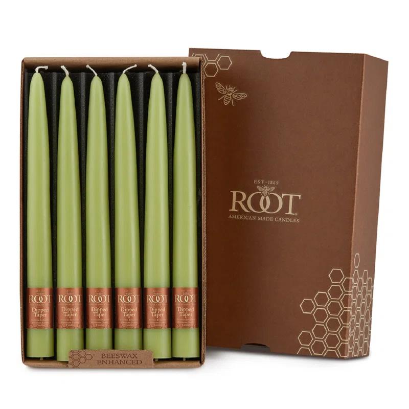 12 Piece Unscented Taper Candle Set