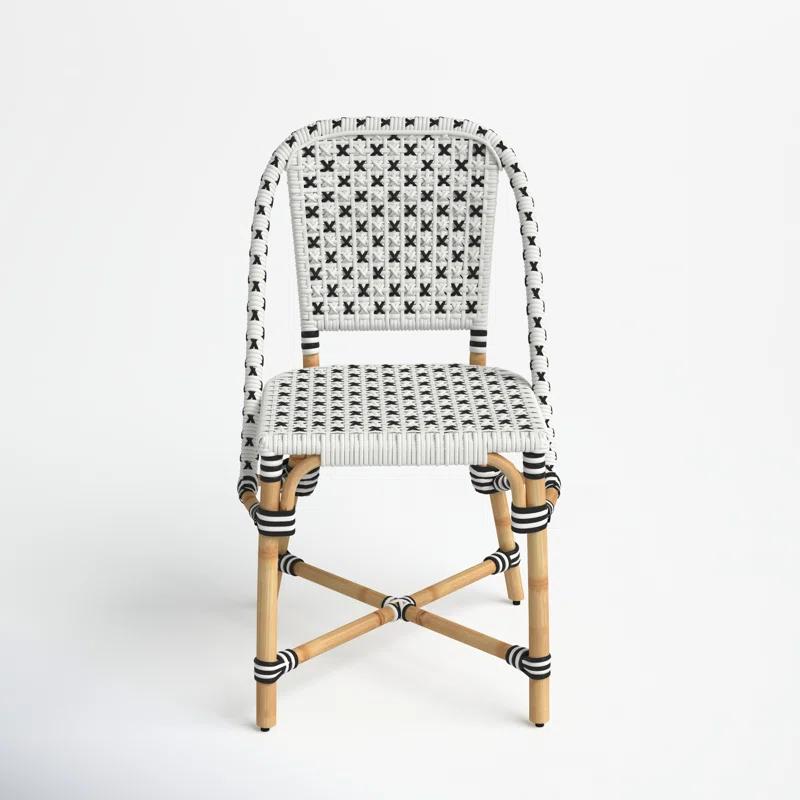 Butler Specialty Company Tenor Rattan Dining Chair - Black / White / Natural