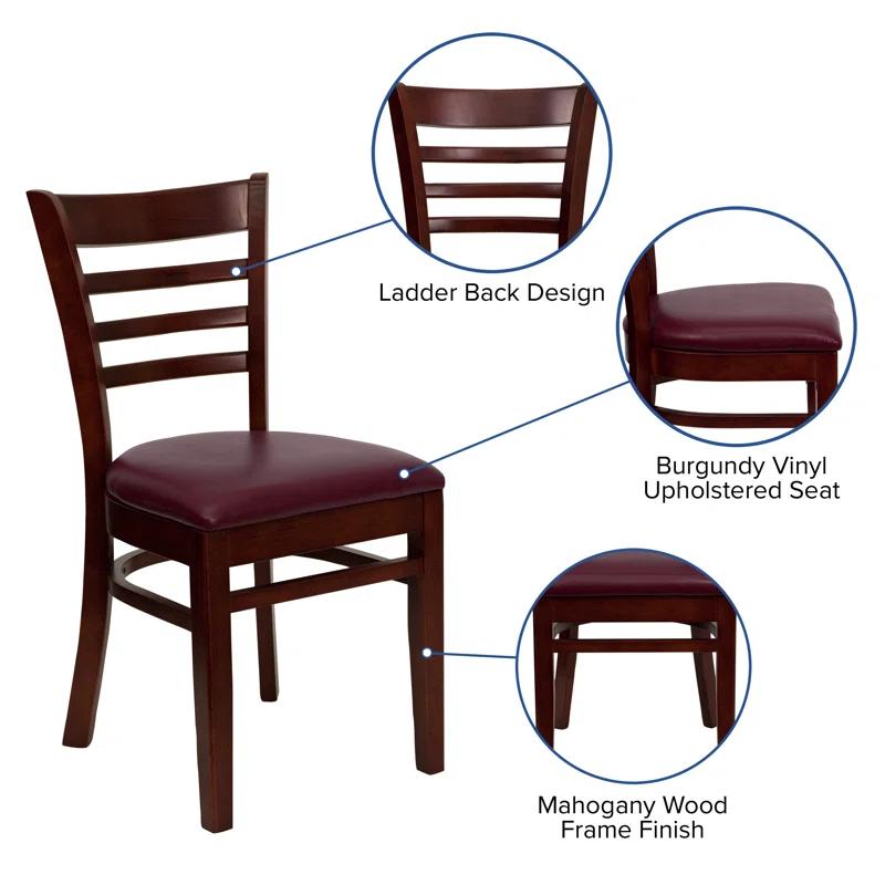 Red Barrel Studio® Ladder Back Wooden Restaurant Chair