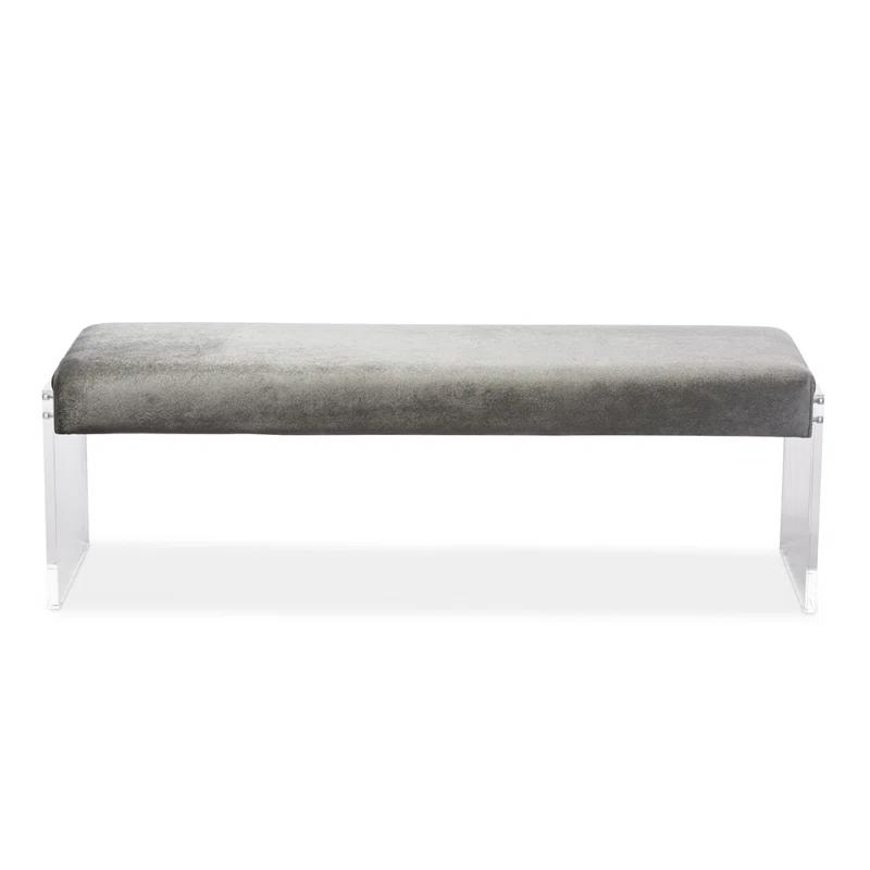 Polyester Blend Upholstered Bench