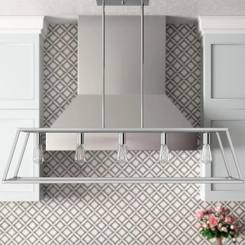 Clare 5 Light Metal Dimmable Kitchen Island Chandelier