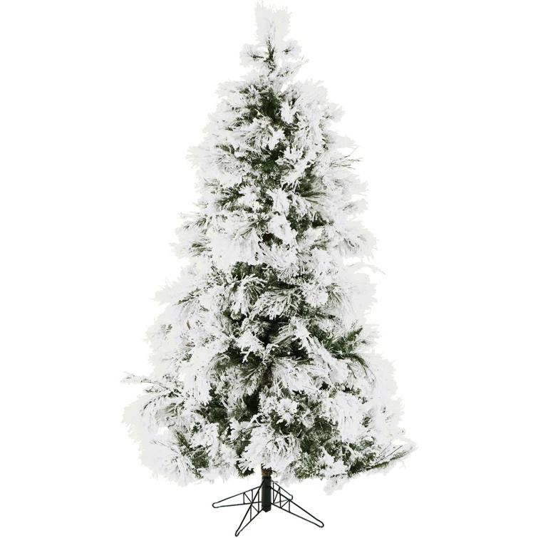 Fraser Hill Farm Fraser Hill Farm Snowy Pine Flocked Artificial Christmas Tree