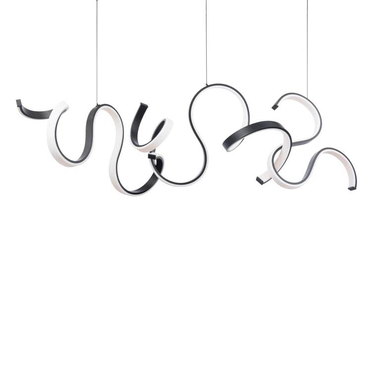 Tempest 1 - Light Black LED Kitchen Island Pendant