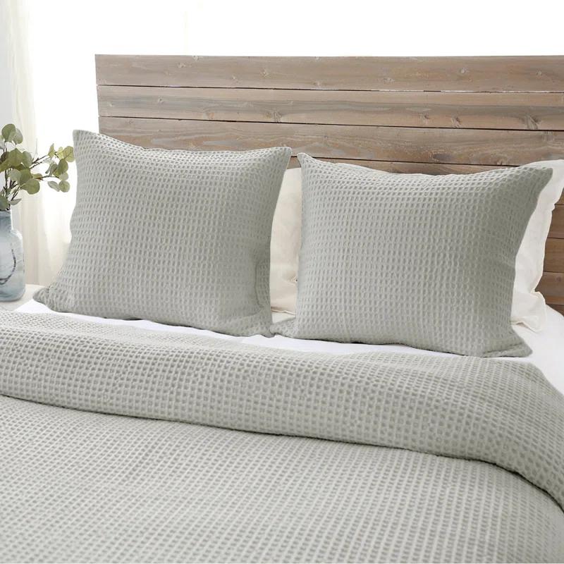 Zuma Cotton Waffle Weave Sham by Pom Pom at Home - Natural / King