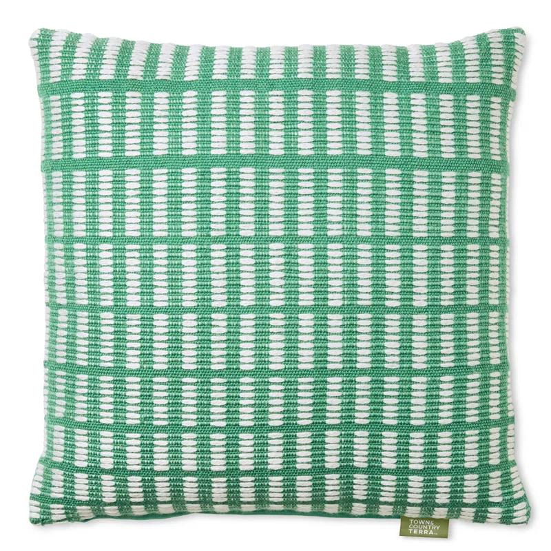 TOWN & COUNTRY TERRA Alara Solid Border Indoor Outdoor Decorative Pillow 20"x20"