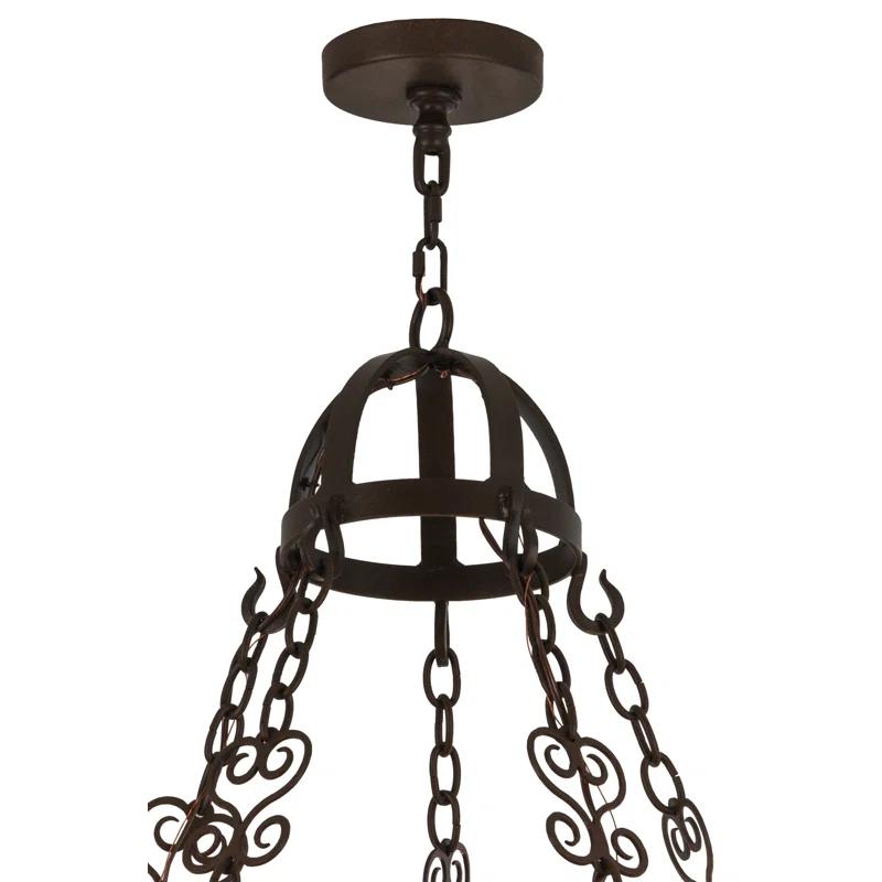Toscano 48" Bronze Two-Tier Candle Chandelier