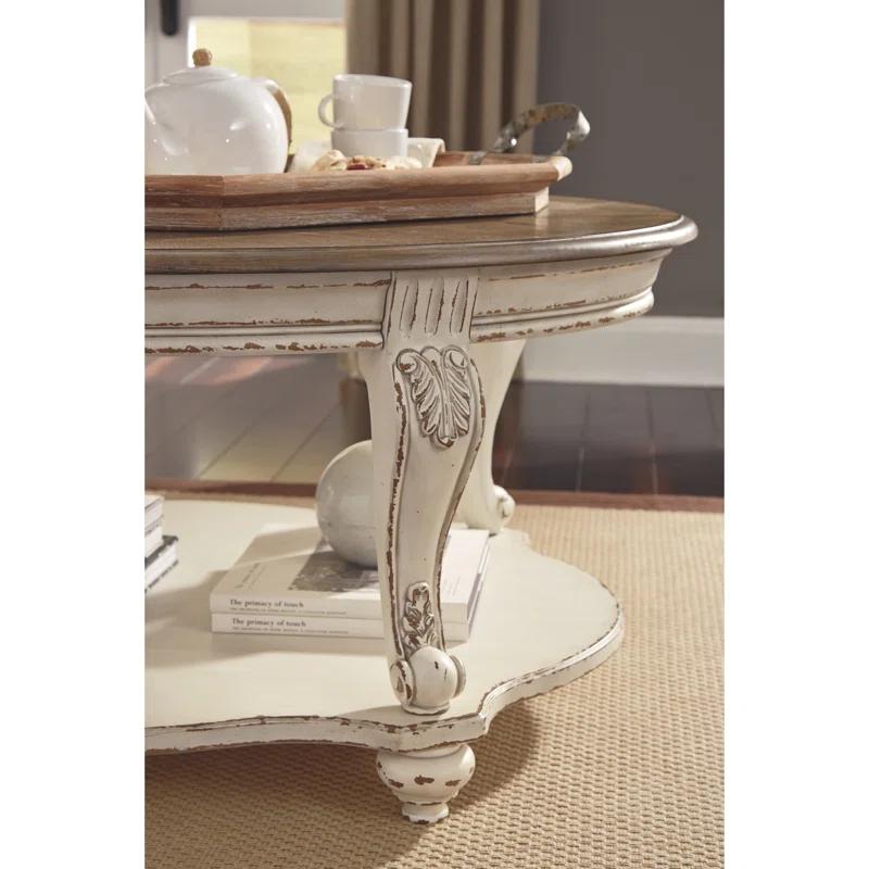 Signature Design By Ashley Casual Realyn Coffee Table White/Brown