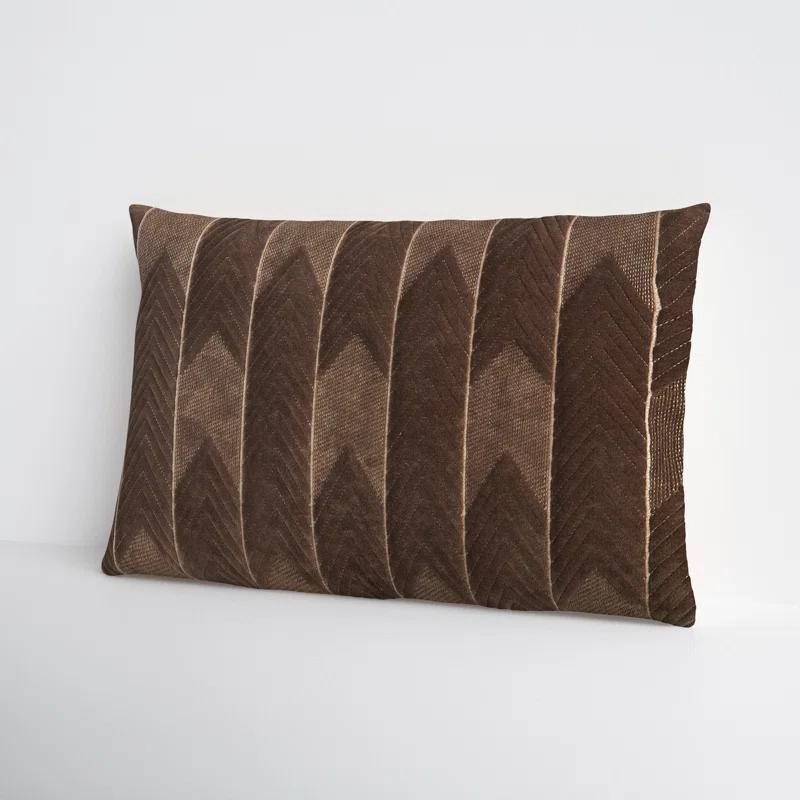 Floretta Embroidered Cotton Lumbar Throw Pillow
