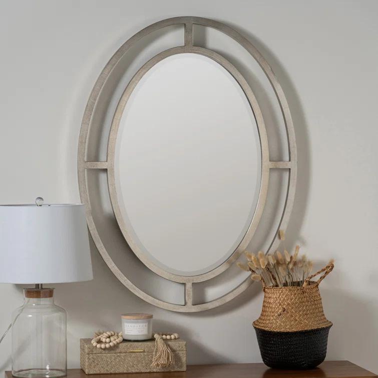 Samia Oval Mirror - Silver