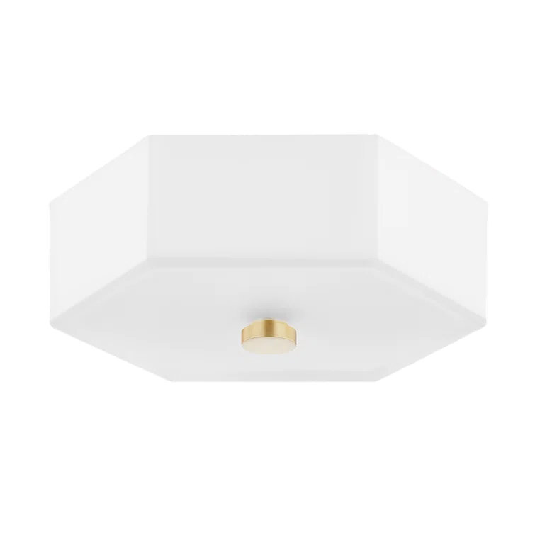 Hettie Flush Mount - White / 11"Dia