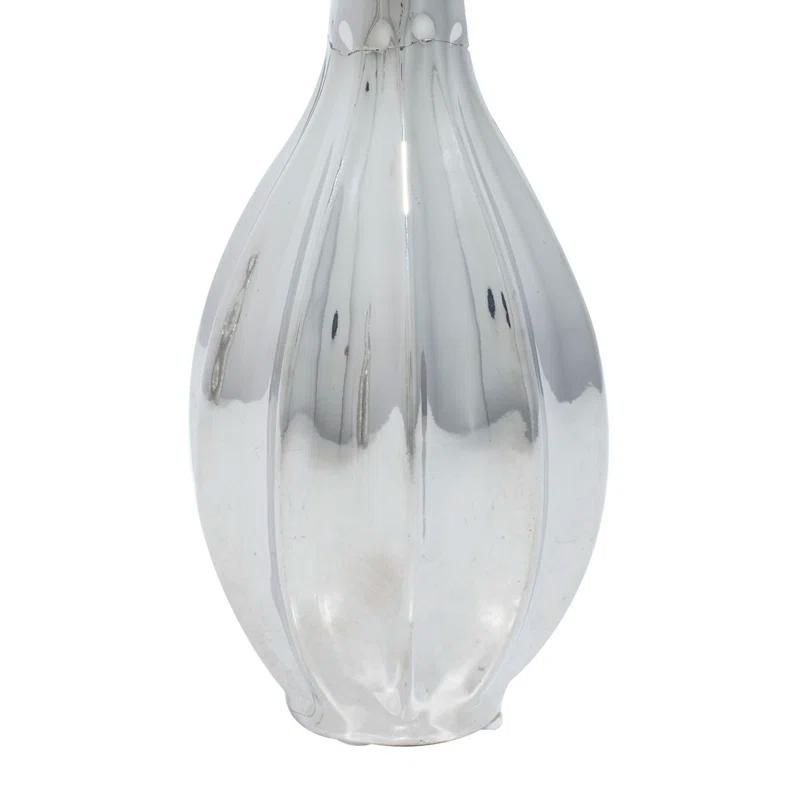 CosmoLiving by Cosmopolitan Ceramic Slim Textured Bottleneck Decorative Vase with Varying Patterns Set