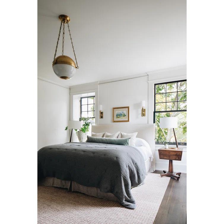 Aerin Round Pendant Light - Aged Brass / Large