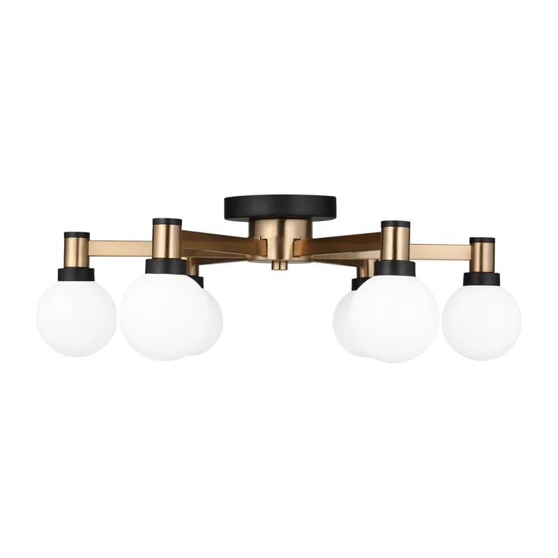 Andrea 6 Light Glass Semi Flush Mount