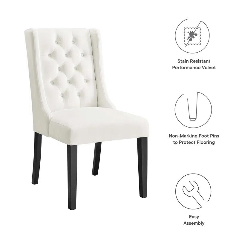 Modway Baronet Performance Velvet Dining Chairs by Modway (Set of 2)