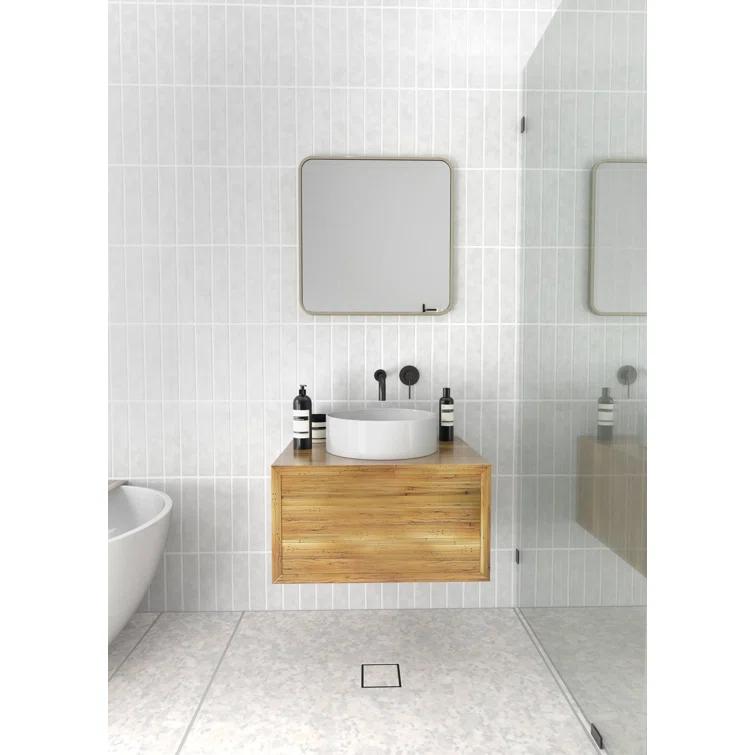 Trinity 22 in. x 48 in. Square Radius Mirror