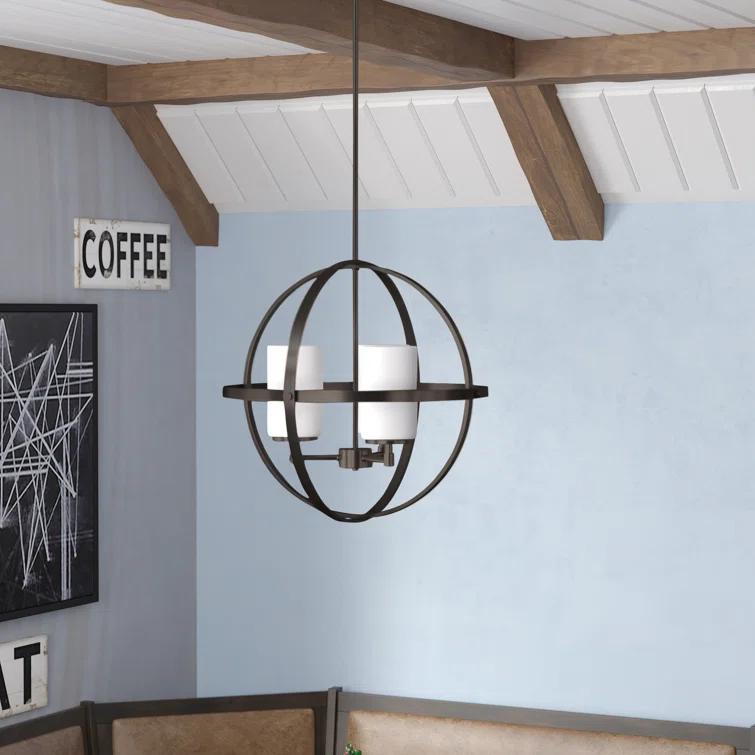 Willa Arlo™ Interiors Evenson 3 - Light Dimmable Globe Chandelier