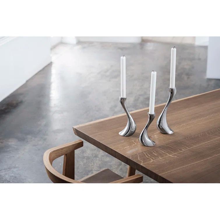 Cobra 3 Piece Stainless Steel Table Top Candlestick Set