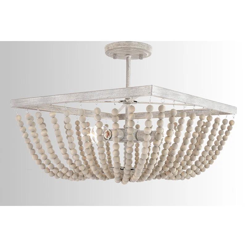 Bungalow Rose Arlott Wood Semi Flush Mount
