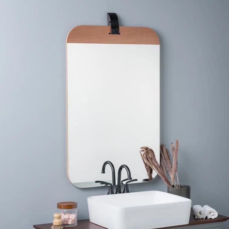 Lanny Wood Flat Wall Mirror