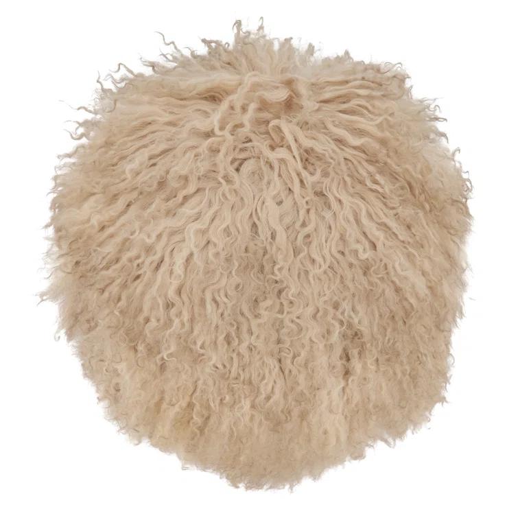 Saro Mongolian Lamb Pillows Throw Pillow
