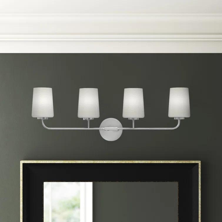 Fitz 4 Light Frosted Dimmable Vanity Light