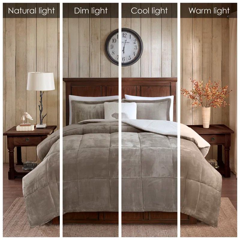 Woolrich Woolrich Alton Plush to Sherpa Down Alternative Comforter Set